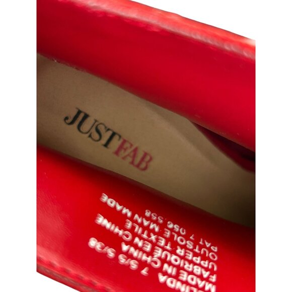 Just Fab Red Stiletto Heel Ankle Bootie Women's Sz 7 Cut Slit Front Pointed Toe - Picture 7 of 15